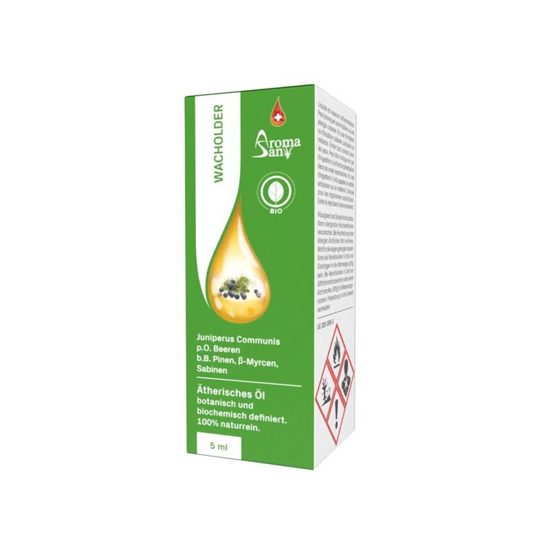 AROMASAN Wacholder Beeren Äth/Öl Schacht Bio 5 ml
