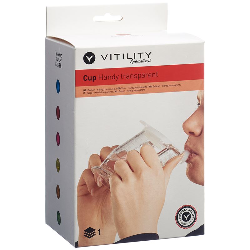 VITILITY Becher HandyCup Institution transparent