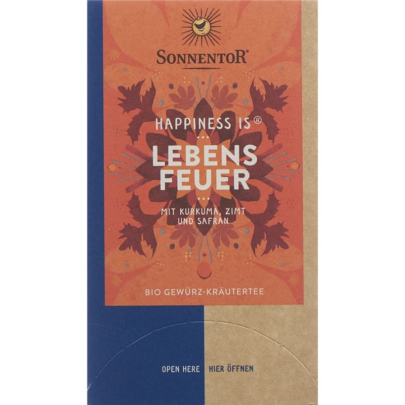 SONNENTOR Happiness is Lebensfeuer Tee Btl 18 Stk