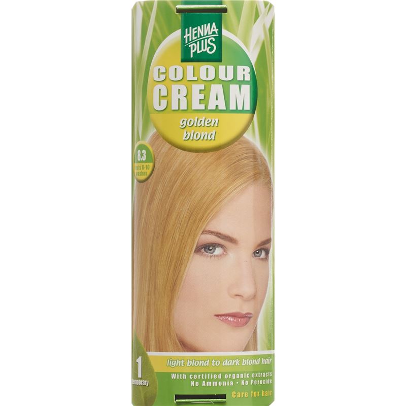 HENNA PLUS Colour Cream 8.3 gold blond 60 ml