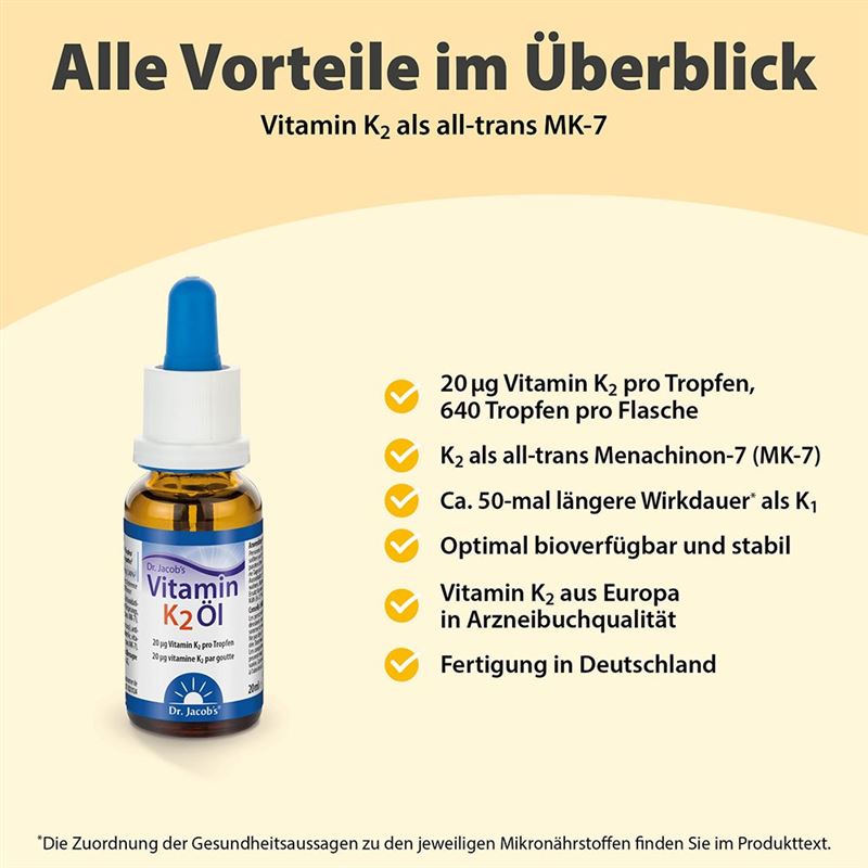 DR. JACOB'S Vitamin K2 Öl Fl 20 ml