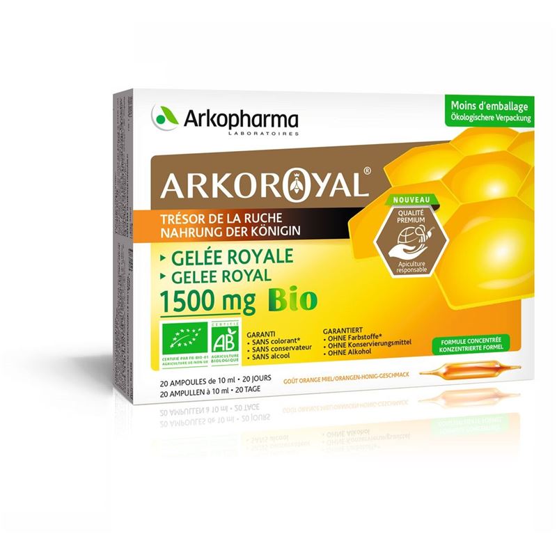 ARKOROYAL Gelée Royale 1500 mg Bio 20 x 10 ml