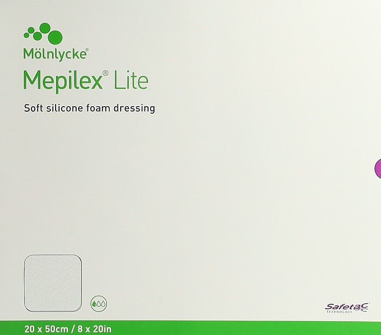 MEPILEX Lite Absorptionsverb 20x50cm Silik 4 Stk