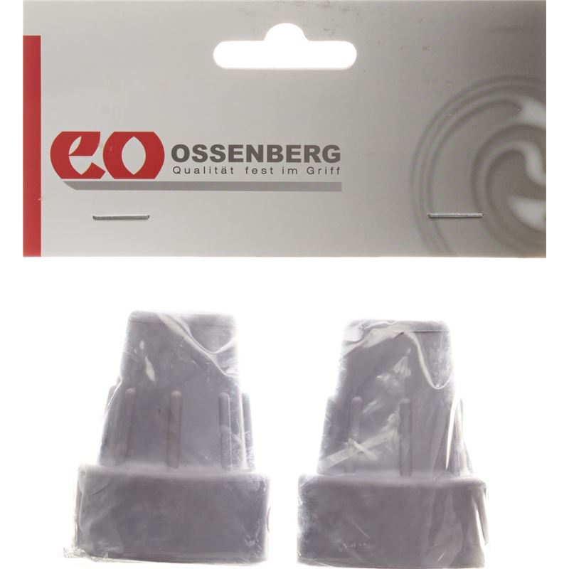 OSSENBERG Krückenkapsel 16mm grau 1 Paar