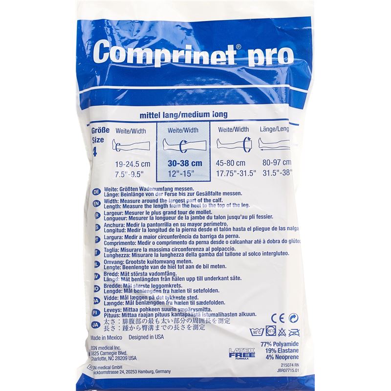 COMPRINET PRO Thrombo A-G Gr6 lang weiss 1 Paar