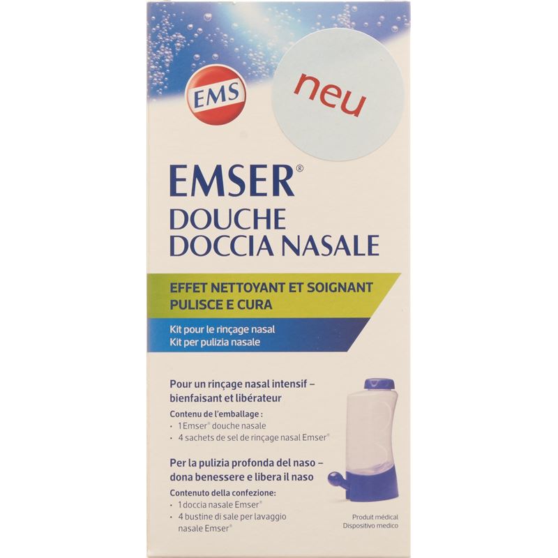 EMSER Nasendusche + 4 Btl Nasenspülsalz
