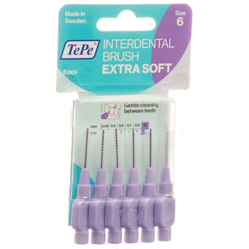 TEPE Interden Brush 1.1mm x-soft viol Blist 6 Stk