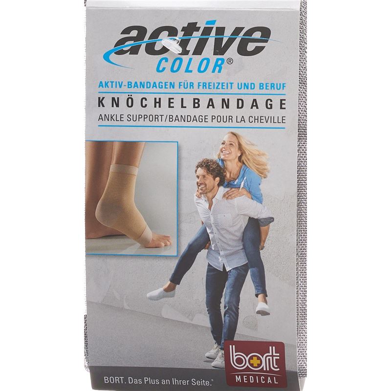 BORT ActiveColor Knöchelbandage M -23cm beige