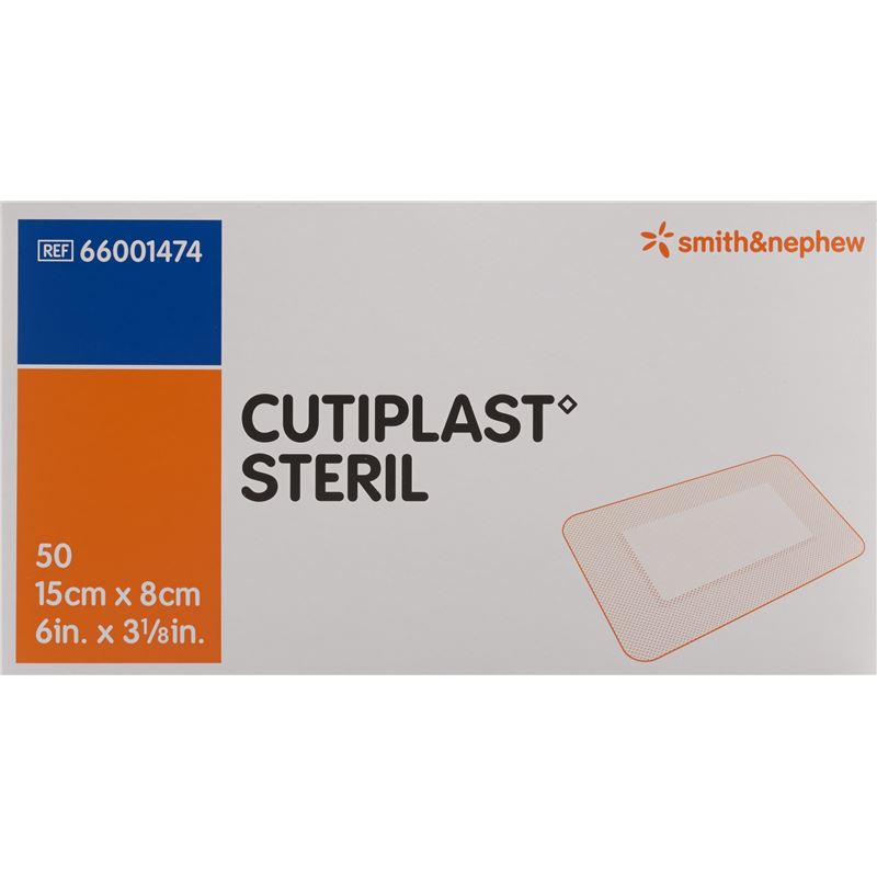 CUTIPLAST STERIL Wundverb 15cmx8cm weiss 50 Stk