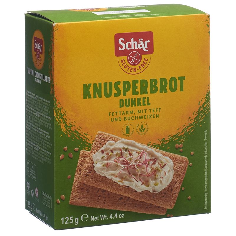 SCHÄR Knusperbrot dunkel glutenfrei 125 g