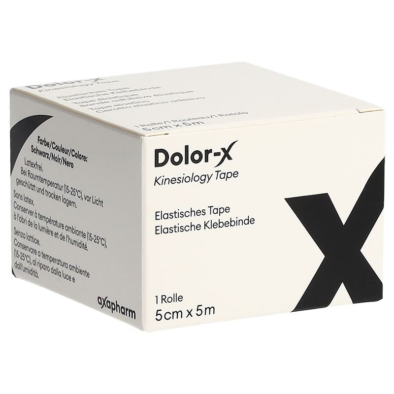 DOLOR-X Kinesiology Tape 5cmx5m schwarz