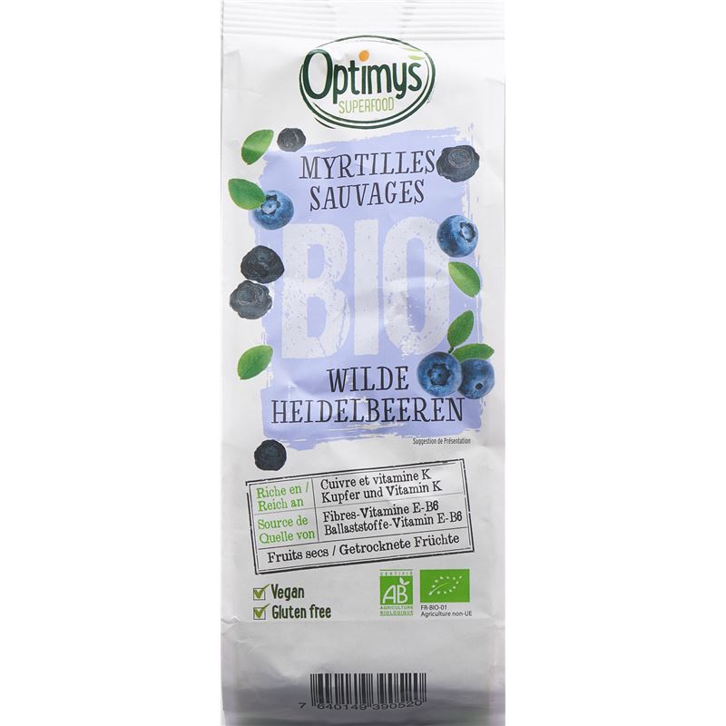 OPTIMYS Heidelbeeren wild Bio 180 g