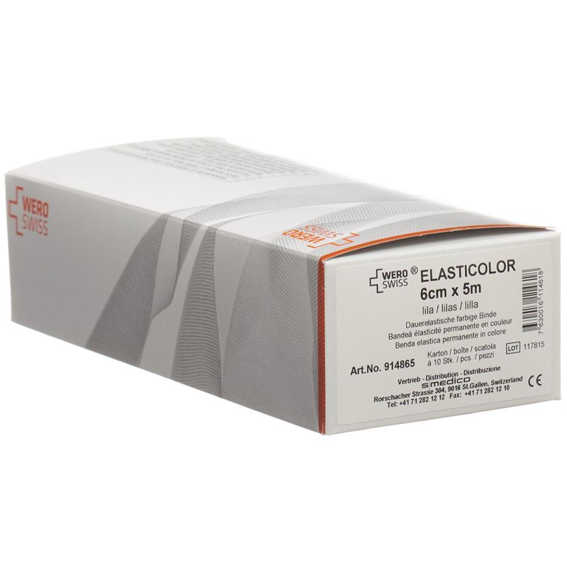 WERO SWISS Elasticolor El Bind 5mx6cm lila 10 Stk