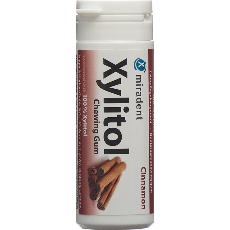 MIRADENT Xylitol Kaugummi Zimt 30 Stk