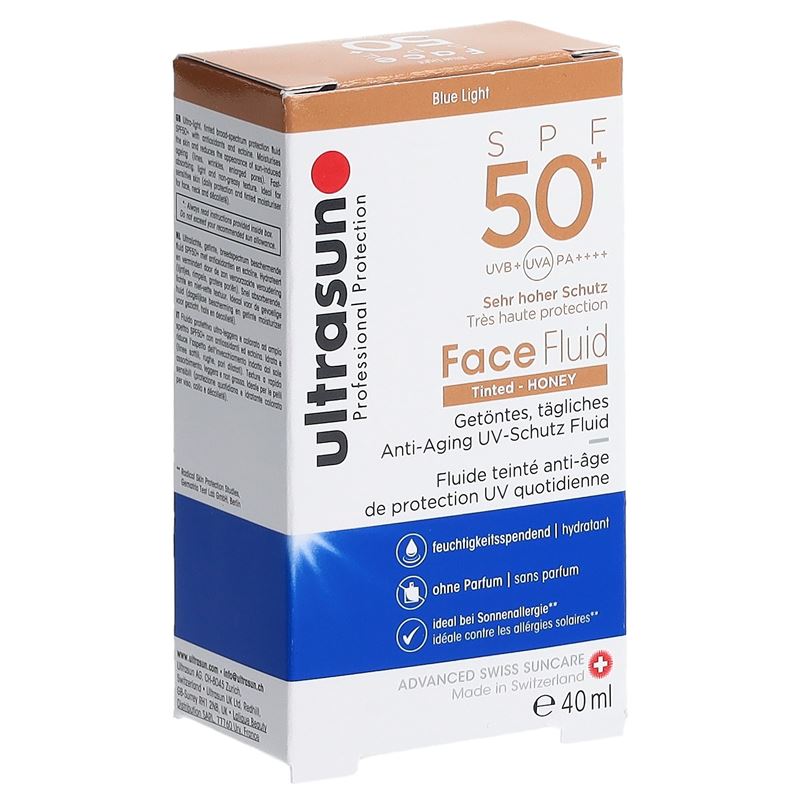 ULTRASUN Face Fluid SPF50+ Tinted HONEY 40 ml