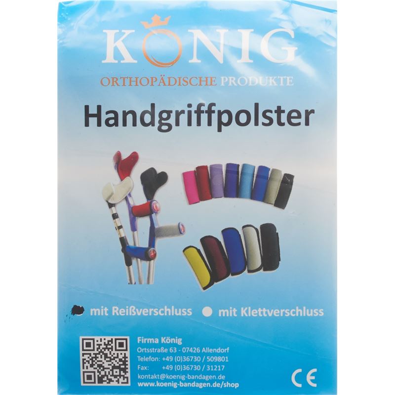 KÖNIG Griffpolster Krücken schw Reissversch 1 Paar