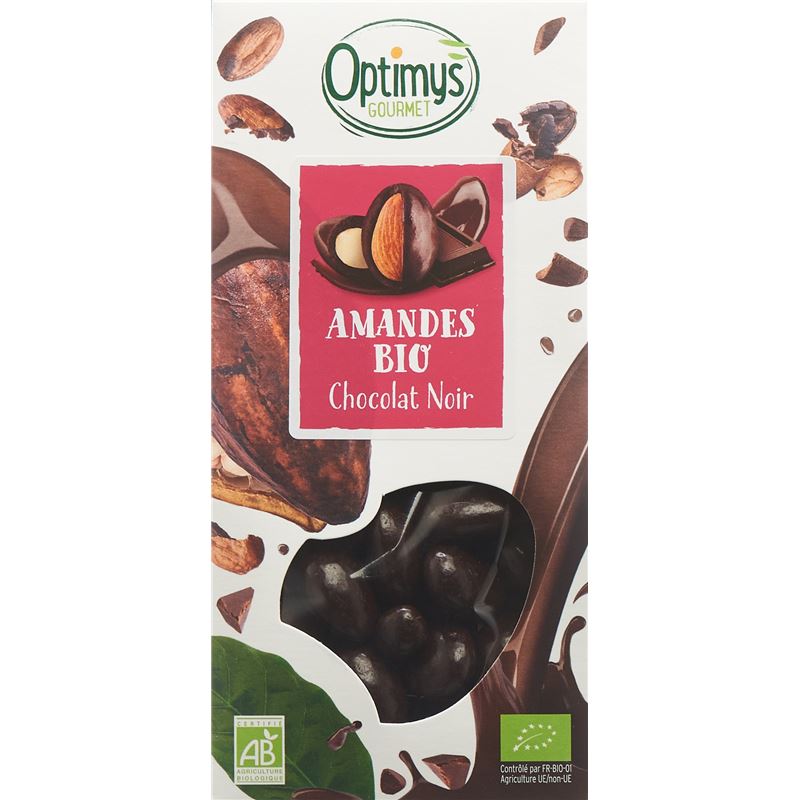 OPTIMYS Genuss Mandeln dunkle Schokolade Bio 150 g