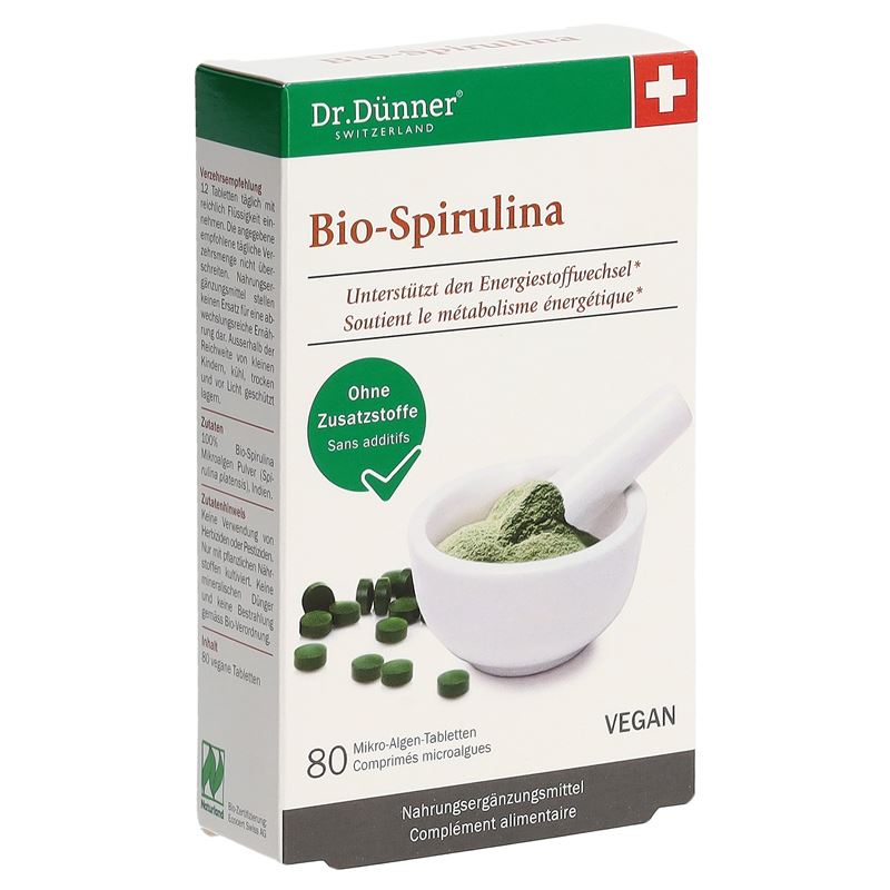 DÜNNER Bio Spirulina aktives Leben Tabl 80 Stk
