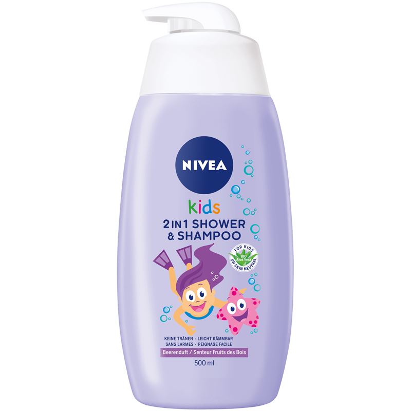 NIVEA Kids 2in1 Shower & Shampoo Girl 500 ml