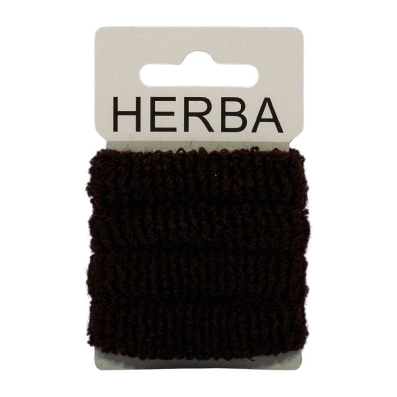HERBA Haarbinder 4cm frottée schwarz 4 Stk