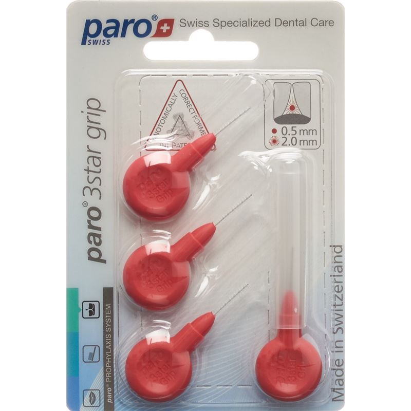 PARO 3STAR-GRIP 2mm xxx-fein rot zylin 4 Stk