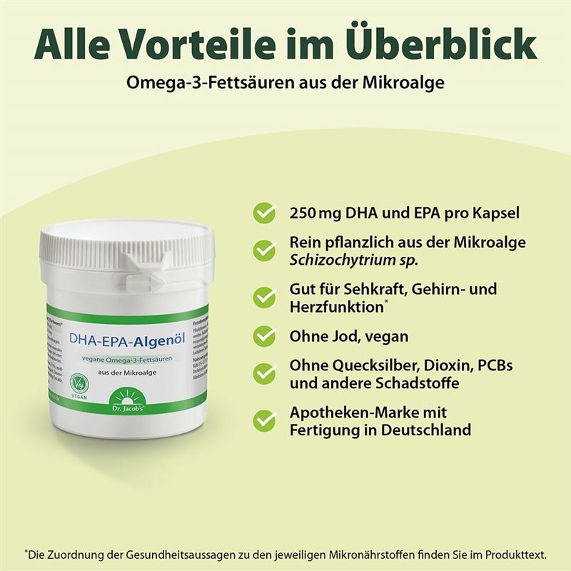 DR. JACOB'S DHA-EPA-Algenöl Kaps Ds 60 Stk