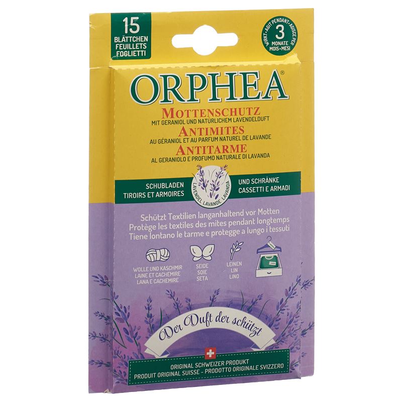 ORPHEA Mottenschutz Blätter Lavend 12+3Stk Aktion