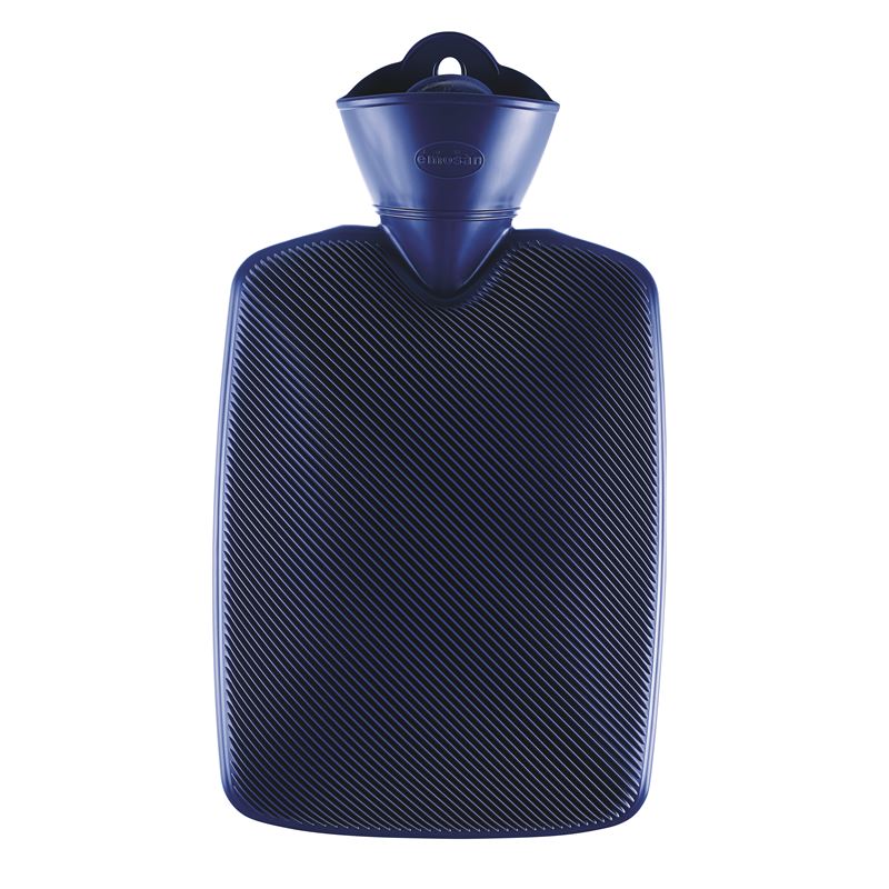 EMOSAN Wärmflasche Halblamelle blau