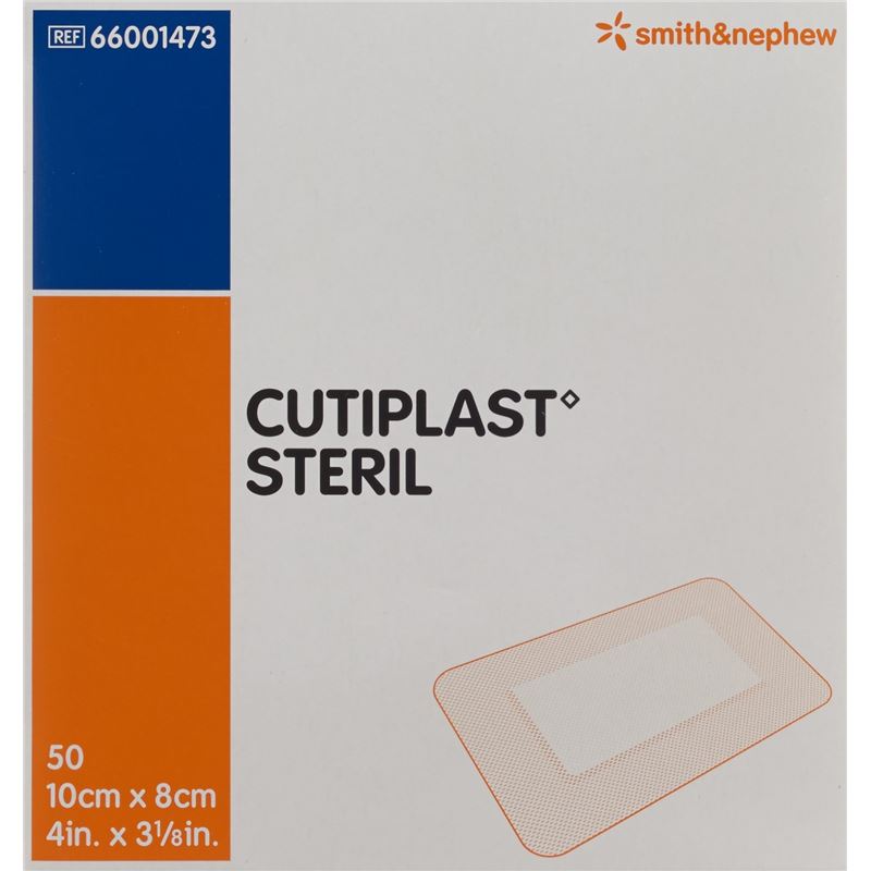 CUTIPLAST STERIL Wundverb 10cmx8cm weiss 50 Stk