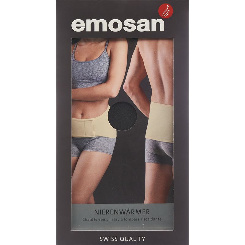 EMOSAN Ultra Nierenwärmer Velcro M grau Swisstag
