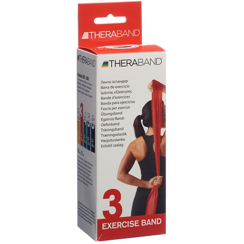 THERA BAND 2.5mx12.7cm rot mittel stark