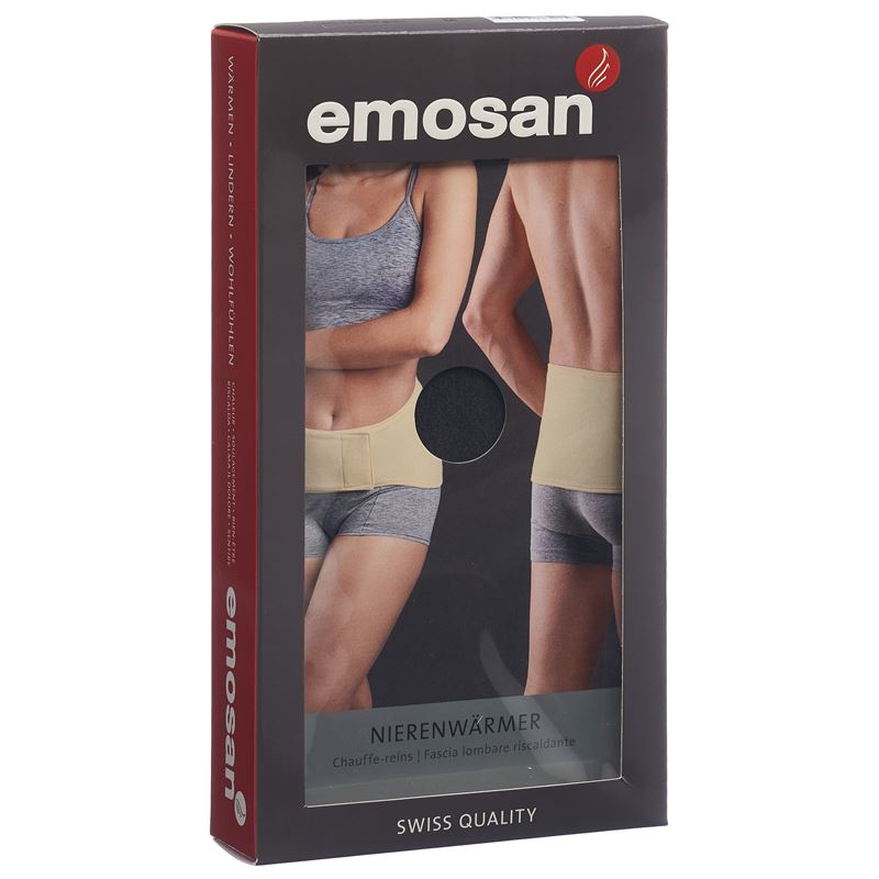 EMOSAN Ultra Nierenwärmer Velcro M grau Swisstag