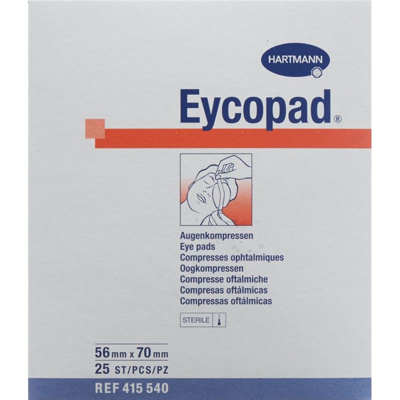 EYCOPAD Augenkompressen 70x56mm steril 25 Stk