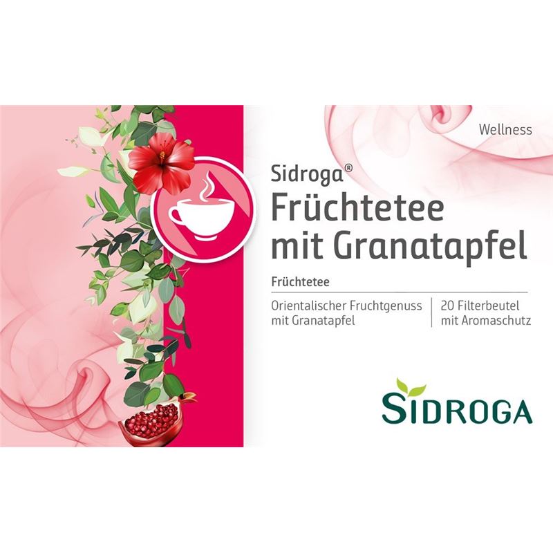 SIDROGA Früchtetee mit Granatapfel 20 Btl 2 g