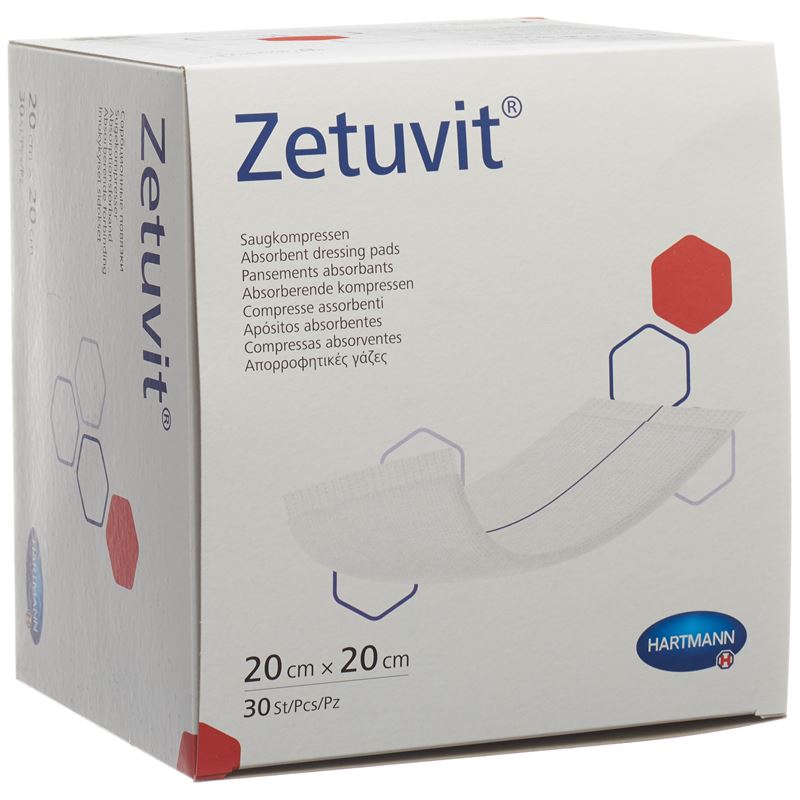 ZETUVIT Absorptionsverband 20x20cm 30 Stk