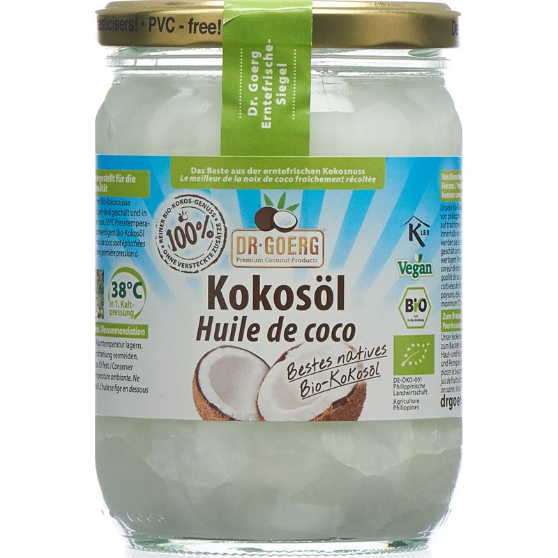 DR. GOERG Kokosöl roh Glas 500 ml