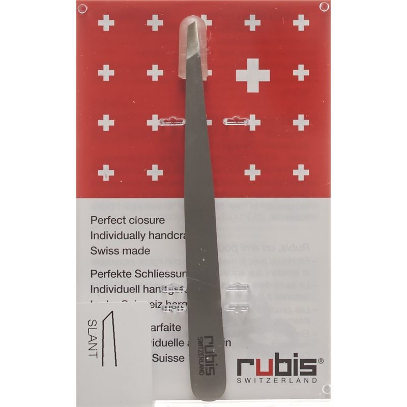 RUBIS Pinzette schräg Inox