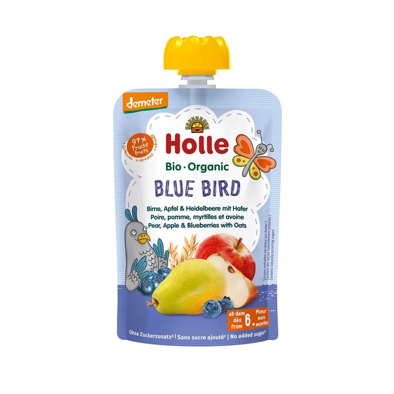 HOLLE Blue Bird Pouchy Birn Apf Heidel Hafer 100 g