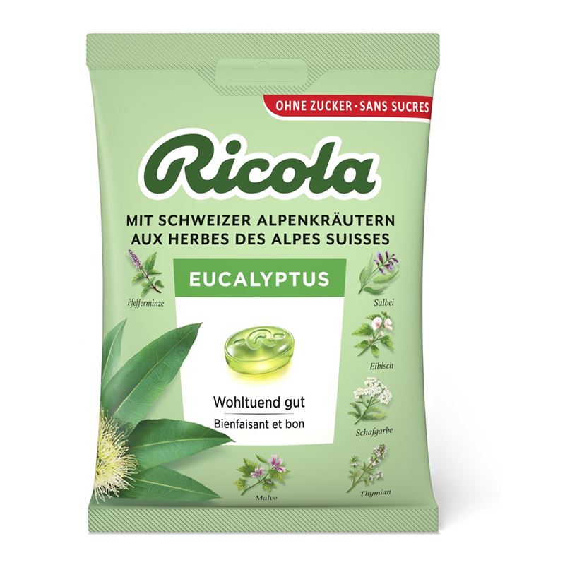 RICOLA Eucalyptus Bonbons o Zucker Btl 125 g