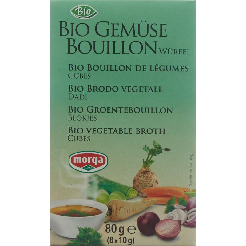 MORGA Gemüse Bouillon Würfel Bio 8 Stk