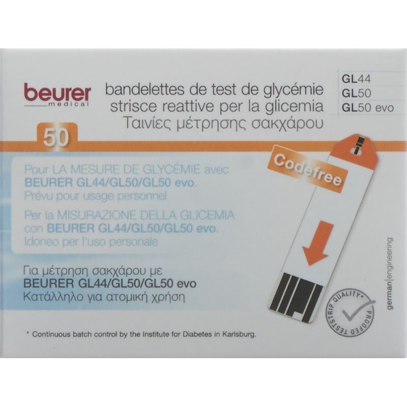 BEURER Teststreifen f GL44+GL50 mmol/L 2 x 25 Stk