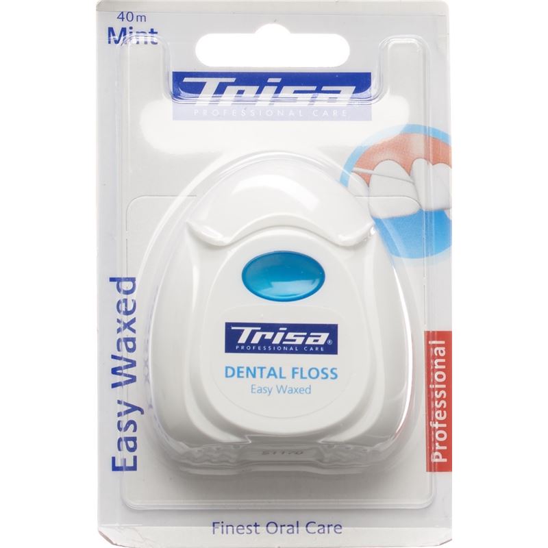 TRISA Zahnseide Easy Waxed 40m mint Xylitol