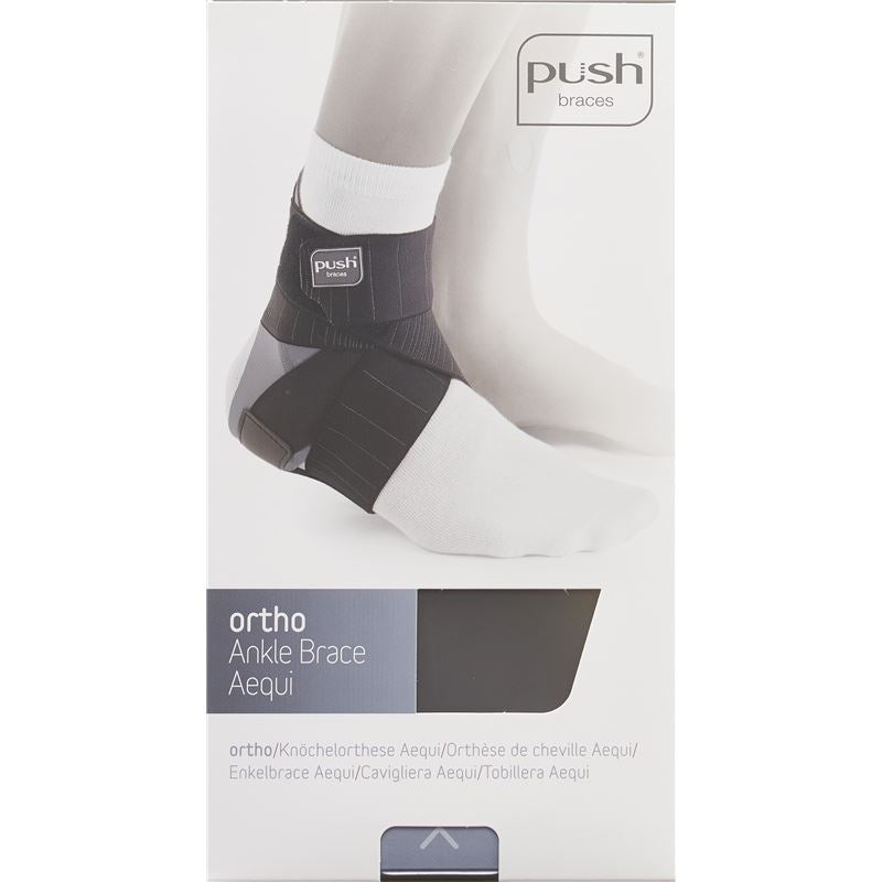 PUSH ORTHO AEQUI Fussgelenkband 27-31cm recht grau