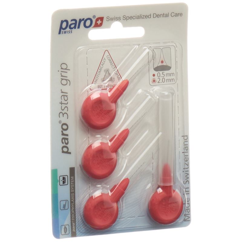 PARO 3STAR-GRIP 2mm xxx-fein rot zylin 4 Stk