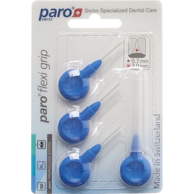 PARO Flexi Grip 3mm x-fine blau zylindrisch 4 Stk