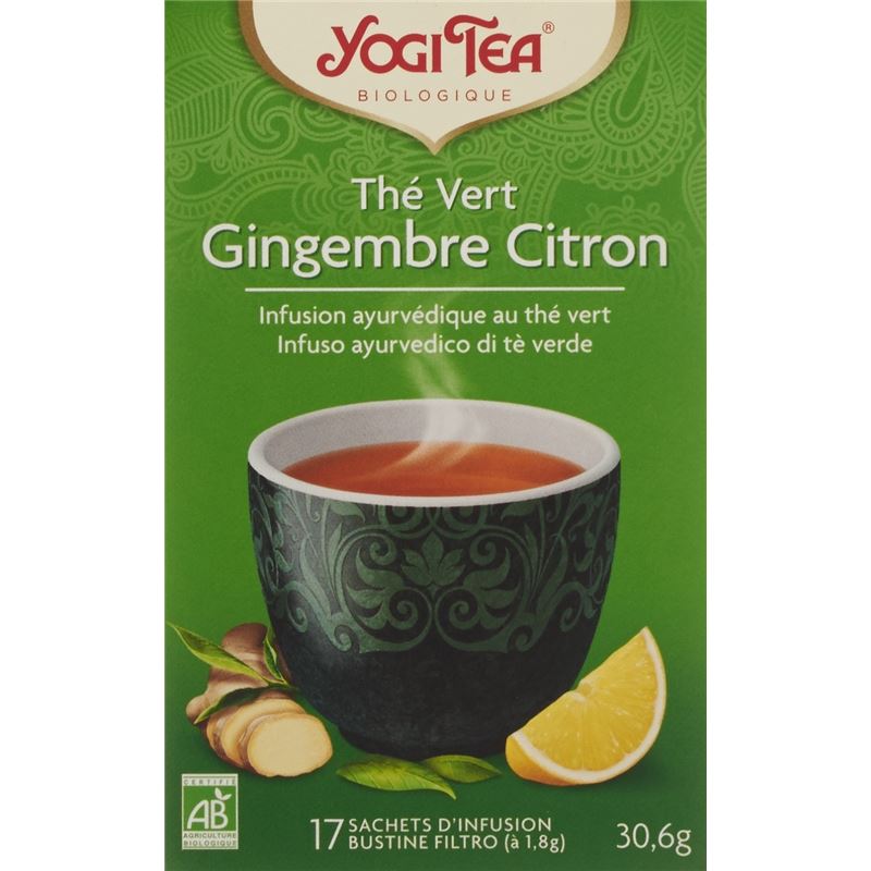 YOGI TEA Grüntee Ingwer Zitrone 17 Btl 1.8 g