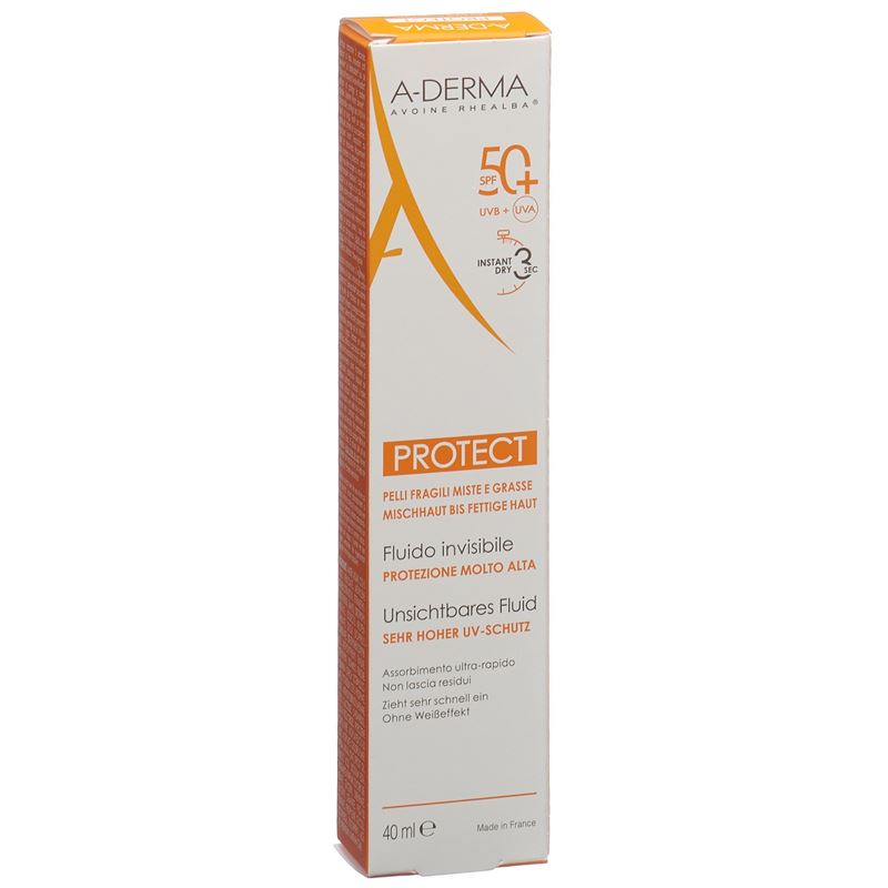 A-DERMA PROTECT Fluide invisible SPF50+ 40 ml