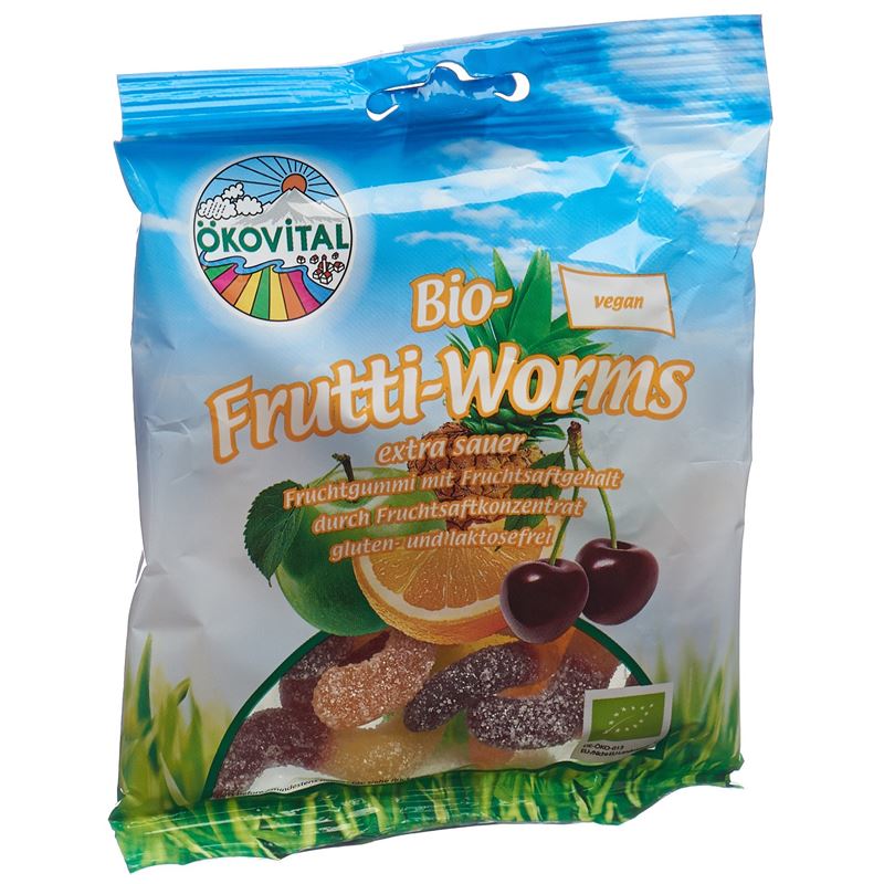 ÖKOVITAL Frutti-Worms ohne Gelatine 100 g