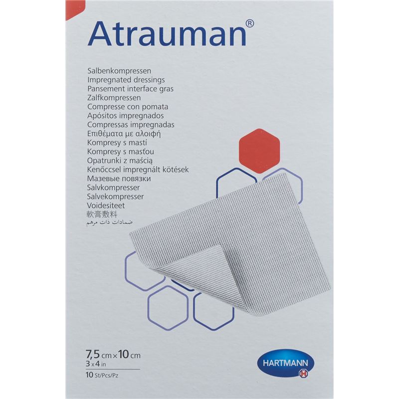 ATRAUMAN Salbenkompressen 7.5x10cm steril 10 Stk