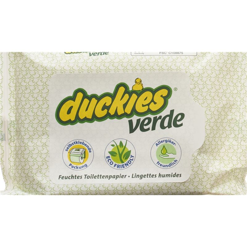 DUCKIES Verde feuchtes WC-Papier 30 Stk